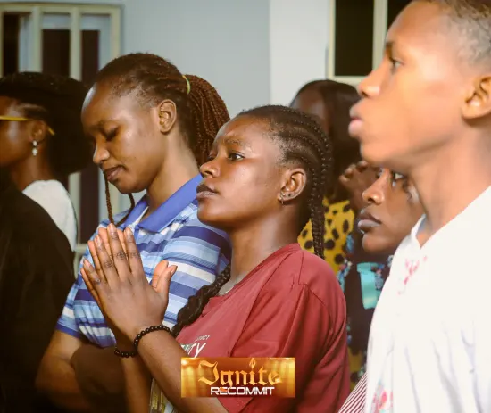 Young people in prayer, Ignite 2026