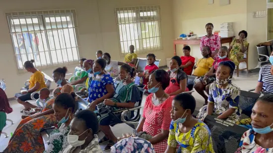 Pregnant women on the Prenatal Ward receiving support, General Hospital Iquita, Oron, 2022