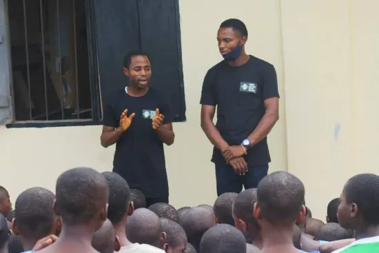Speaking with students, One Child, One Pen, One Book 2023
