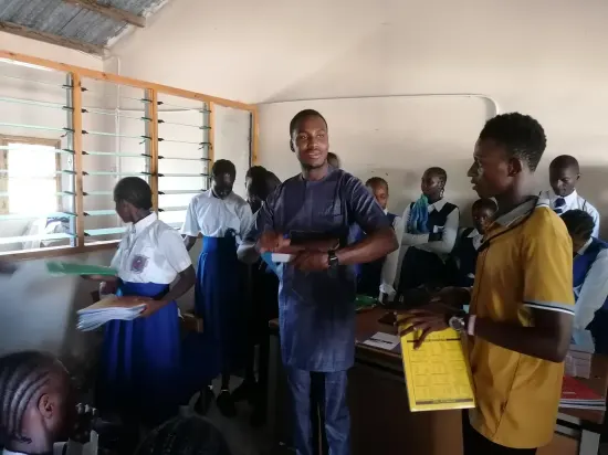 Students engaged during a school outreach session, The Gambia 2024