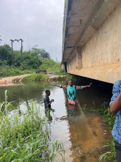 River baptism with prayer from the ministry team, Nigeria 2023