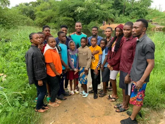 River baptism with prayer from the ministry team, Nigeria 2023