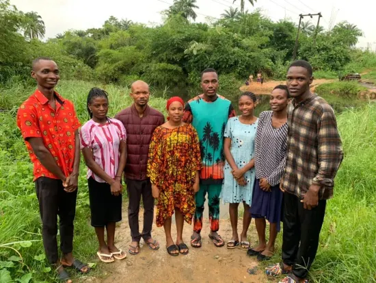 Prayer before a river baptism, Nigeria 2023