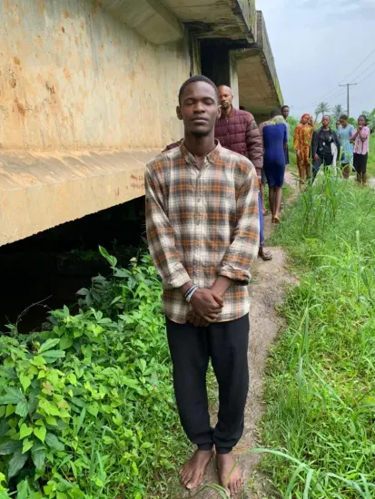 River baptism service in progress, Nigeria 2023