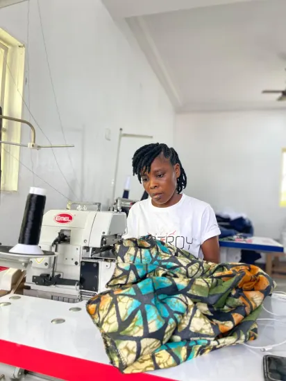 Sewing at the J&J Ante Fashion Center